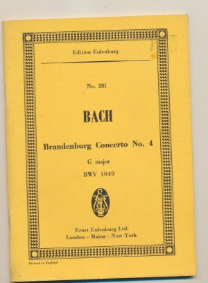 Brandenburg Concerto No.4 in G Major, BWV 1049 - Roger Fiske - Studienpartitur