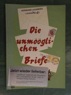 antiquarisches Buch – Lausberg, Hermann  – Die unmööglichen Briefe