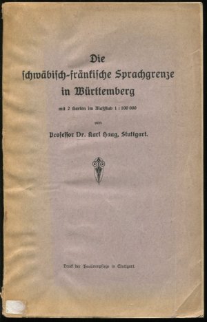 Die schwäbisch-fränkische Sprachgrenze in Württemberg, östliche Hälfte: von Backnang bis Dinkelsbühl / westliche Hälfte: von Backnang bis Pforzheim und […]