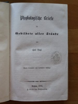 Physiologische Briefe für Gebildete aller Stände