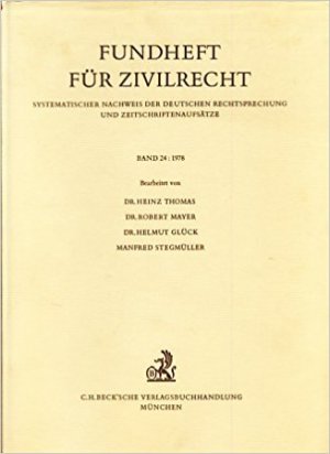 Fundheft für Zivilrecht. Systematischer Nachweis der deutschen Rechtsprechung und Zeitschriftenaufsätze. Band 50: 2004 (1. 12. 2003–30. 11. 2004)