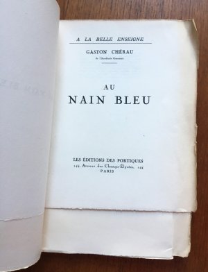 antiquarisches Buch – Gaston Chérau / André Hellé (1871-1945) Illustrationen  – Au nain bleu - unbeschnittenes Exemplar Nr. 95/150 (Exemplaire sur Hollande)