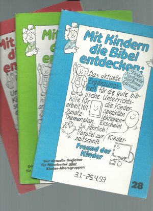 Konvolut 17 (Ergänzungs)hefte "Mit Kindern die Bibel entdecken" 1989-1995. Biblische Unterrichtshilfe für die Kinderarbeit.