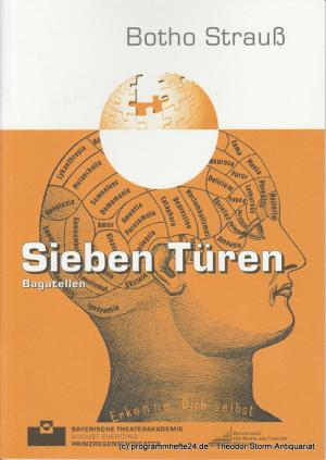 Programmheft Sieben Türen. Bagatellen. Schauspiel von Botho Strauß. Premiere: 18. April 2007