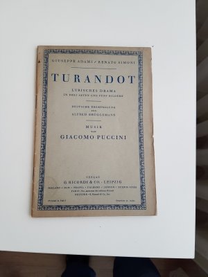 gebrauchtes Buch – Puccini, Giacomo; Adami – Turandot