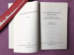 antiquarisches Buch – Rudolf Baehr  – Der provenzalische Minnesang (Wege der Forschung 6)