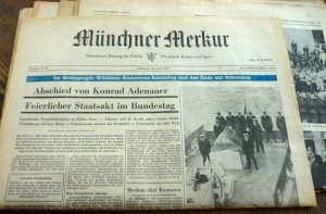 Münchner Merkur  :  Abschied von Konrad Adenauer  ( Konvolut )