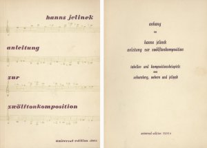 Anleitung zur Zwölftonkomposition nebst allerlei Paralipomena. Appendix zu "Zwölftonwerk" op. 15. Erster Teil: Allgemeines und vertikale Dodekaphonik / […]