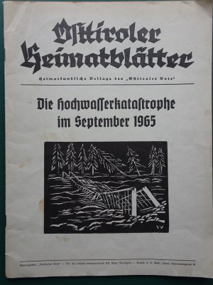 Osttiroler Heimatblätter Die Hochwasserkatastrophe imSeptember 1965