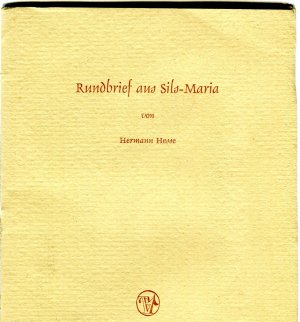 gebrauchtes Buch – Hermann Hesse – Rundbrief aus Sils-Maria