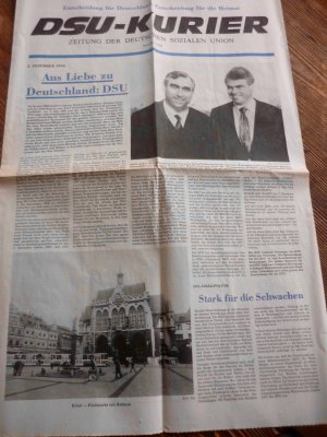 DSU - Kurier Zeitung der Deutschen Sozialen Union - Entscheidung für Deutschland 2.Dezember 1990