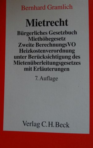 gebrauchtes Buch – Bernhard Gramlich – Mietrecht