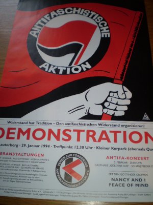 Antifaschistische Aktion: Demonstration. Bad Lauterberg, 29. Januar 1994 (Plakat, Poster)(RAF, Autonome, KPD)