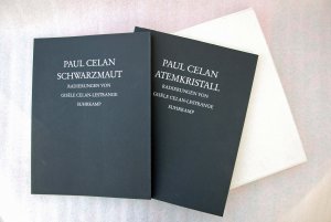 Atemkristall. Schwarzmaut. 2 Bände (komplett). Radierungen von Gisele Celan-Lestrange.