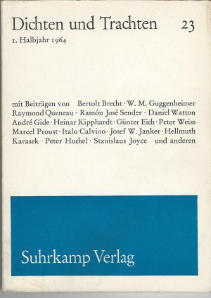 antiquarisches Buch – Dichten und Trachten 23 - 1. Halbjahr 1964