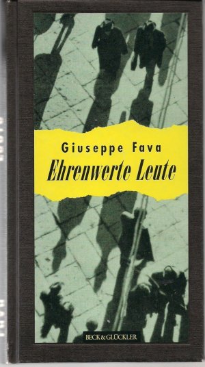 gebrauchtes Buch – GIUSEPPE FAVA – EHRENWERTE LEUTE. ROMAN.