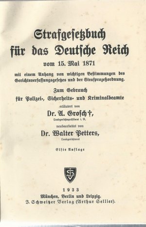 Strafgesetzbuch für das Deutsche Reich