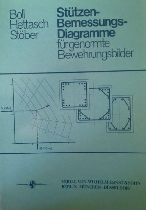 Stützen-Bemessungs-Diagramme für genormte Bewehrungsbilder : doppeltsymmetr. bewehrte Stahlbetonstützen mit einachsiger Biegung nach d. neuen DIN 1045. von Kuno Boll, Klaus Hettasch u. Klaus Stöber