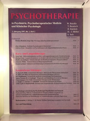 Psychotherapie in Psychiatrie, Psychotherapeutischer Medizin und Klinischer Psychologie 1997, Band 2, Heft 2