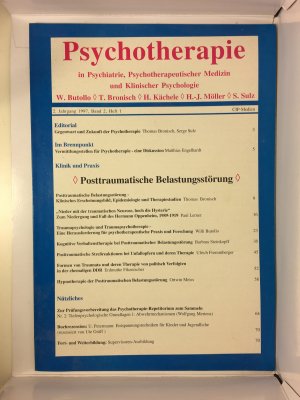 "Posttraumatische Belastungsstörung" in Psychotherapie in Psychiatrie, Psychotherapeutischer Medizin und Klinischer Psychologie 1997, Band 2, Heft 1