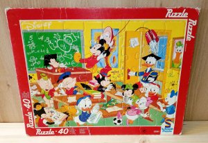 Schmidt Puzzle Disney, In der Schule, No. 02881, 40 Teile, 37 x 29cm, RARITÄT!