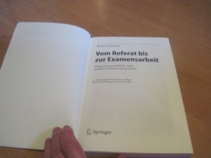 gebrauchtes Buch – Kremer, Bruno P – Vom Referat bis zur Examensarbeit 2. Auflage