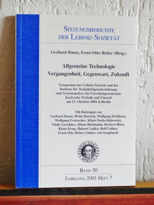 gebrauchtes Buch – Banse, Gerhard; Reher – Allgemeine Technologie Vergangenheit, Gegenwart, Zukunft