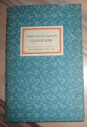 antiquarisches Buch – Walther von der Vogelweide – Gedichte - Insel-Bücherei Nr. 105