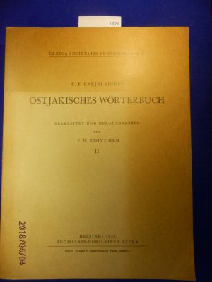 antiquarisches Buch – K.E. Karjalainens – Ostjakisches Wörterbuch I und II (2 Volume set)