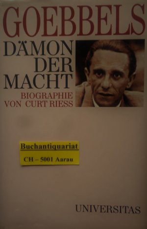 gebrauchtes Buch – Curt Riess – Goebbels - Dämon der Macht - Biographie