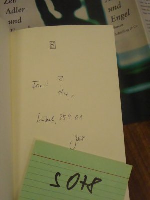 gebrauchtes Buch – Juli Zeh – Adler und Engel signiert, signed