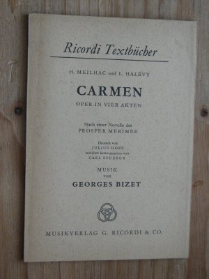 gebrauchtes Buch – Bizet, Georges -- Meilhac und Halévy – Carmen, Oper in vier Akten