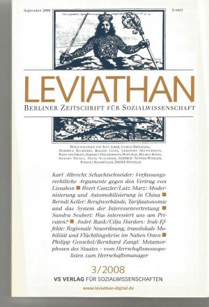 gebrauchtes Buch – Alber, Jens u – Leviathan. Berliner Zeitschrift für Sozialwissenschaft Heft 3 / 2008