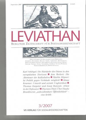 gebrauchtes Buch – Alber, Jens u – Leviathan. Berliner Zeitschrift für Sozialwissenschaft Heft 3 / 2007