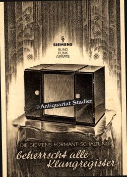 Die Siemens Format-Schaltung beherrscht alle Klangregister. Werbeprospekt. SH 67/67.