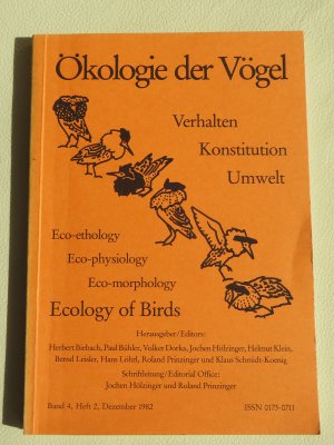 gebrauchtes Buch – Hölzinger, Prinzinger etc. – Ökologie der Vögel, Band 4, Heft 2