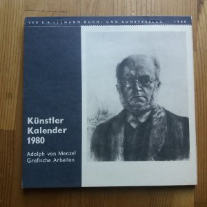 gebrauchtes Buch – Adolph von Menzel / Wolfgang Hütt – Künstler Kalender Adolph von Menzel Künstlerkalender  1980 Postkarten Kalender Ansichtskarten