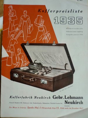 Kofferfabrik Neukirch Gebr.Lehmann. Preisliste 1935