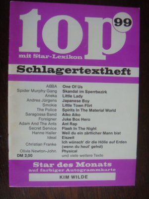 gebrauchtes Buch – schlagertextheft  top 99