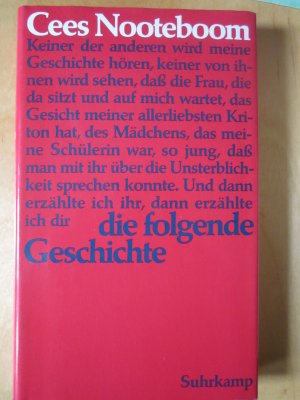 gebrauchtes Buch – Cees Nooteboom – Die folgende Geschichte