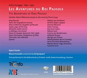 neuer Tonträger – Honegger, Arthur  – Honegger: Les Aventures du Roi Pausole / Opera Trionfo, Nieuw Ensemble, Ed Spanjaard