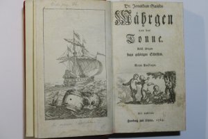 Swift, Jonathan. Mährgen von der Tonne. Nebst übrigen dazu gehörigen Schriften. Übersetzt von Johann Heinrich Wasers. Neue Auflage. Hamburg und Leipzig […]