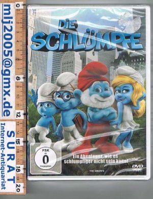 gebrauchter Film – Die Schlümpfe. Ein Abenteuer, wie es schlumpfiger nicht sein kann! Deutsch, Englisch, Hindi, Türkisch. 98 Min.