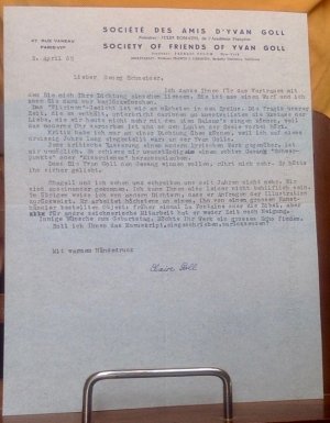 Brief mit eigenh.Korrektur und Unterschrift 3.4.62