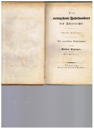 Das neunzehnte Jahrhundert des Thierreichs. Mit poetischen Einleitungen von Gustav Butziger. Mit Illustr. von Grandville