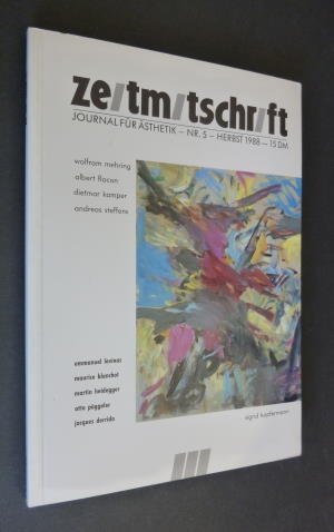 gebrauchtes Buch – Bollmann, Stefan  – zeitmitschrift. Journal für Ästhetik. Nr. 2, Juli 1988