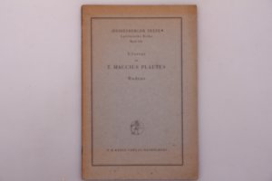 antiquarisches Buch – Diverse – GLOSSAR ZU T. MACCIUS PLAUTUS RUDENS.