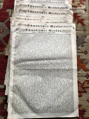 Schwäbischer Merkur (auf das Jahr) 1849. Nr. 6 (7. Januar) bis Nr 120 (20. Mai) , mit einigen Lücken.