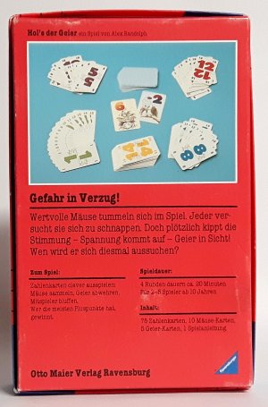gebrauchtes Spiel – Alex Randolph – Hol's der Geier A6 von Alex Randolph 1988 Ravensburger Spieleverlag - ab 10 Jahren - für 2 bis 5 Spieler - Spieledauer 20 Minuten