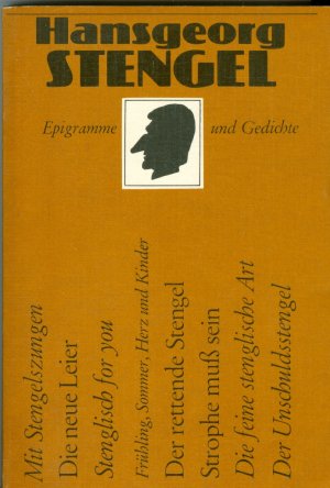 gebrauchtes Buch – Hansgeorg Stengel – Epigramme und Gedichte